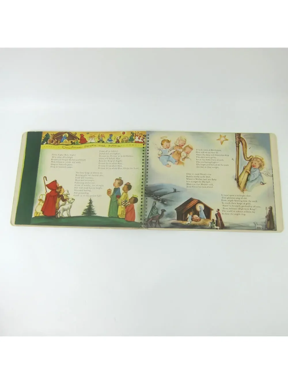 Vintage Christmas on Stage Pop Up Book Charlot Byi Children's Spiral Bound 1950
